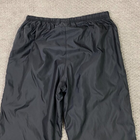 Vintage Y2K Adidas Windbreaker Track Pants Men's Medium Black Nylon Ankle Zip - Picture 7 of 16